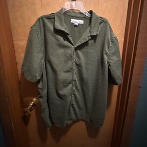 Old Navy Men's Casual Button Down Shirt - Olive Green XXL